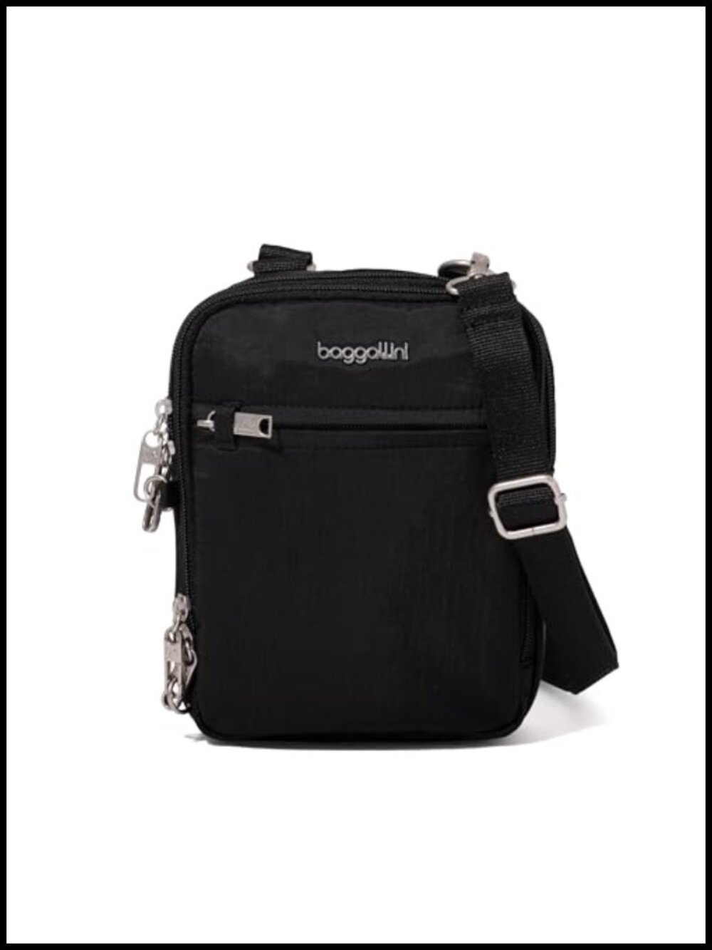 Anti-Theft Mini Crossbody Bag RFID Locking Zippers Cut-Resistant Strap Travel